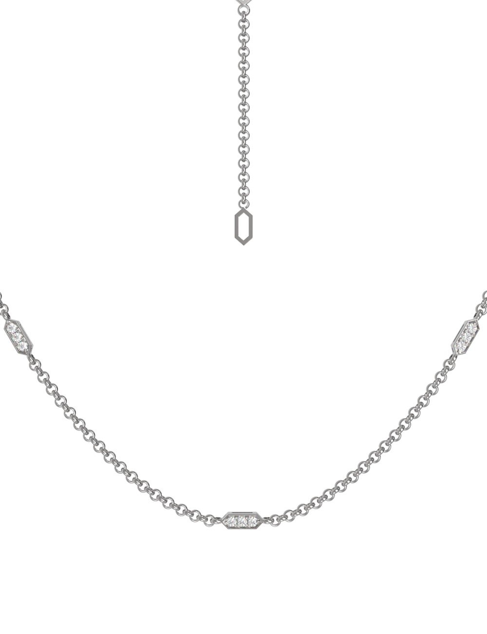 Колье из белого золота c бриллиантами