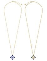 Колье из лимонного золота c бриллиантами и лазуритом