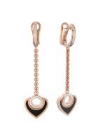 Серьги из золота c бриллиантами и ониксом