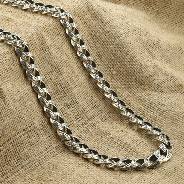 Цепь из серебра 925 пробы c рубином