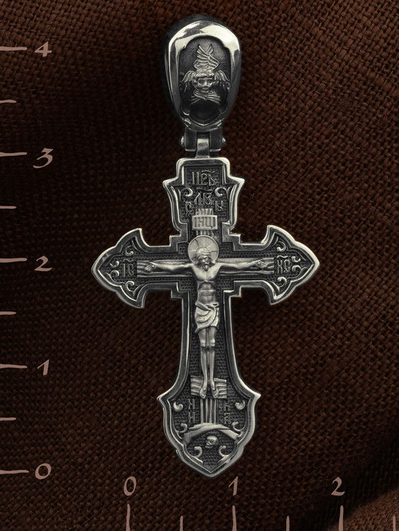 Крест из белого золота 585 пробы