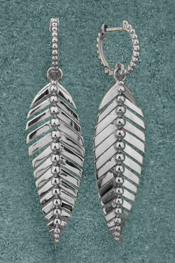 Серьги из белого золота 585 пробы