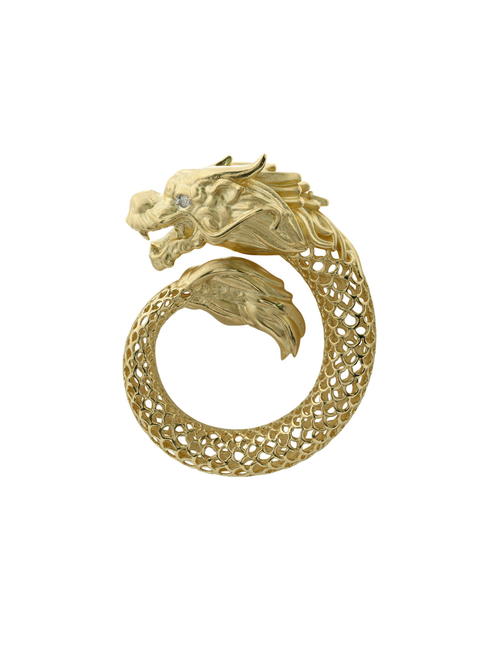 Подвеска из лимонного золота 585 пробы c бриллиантами