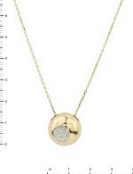 Колье из лимонного золота c бриллиантами