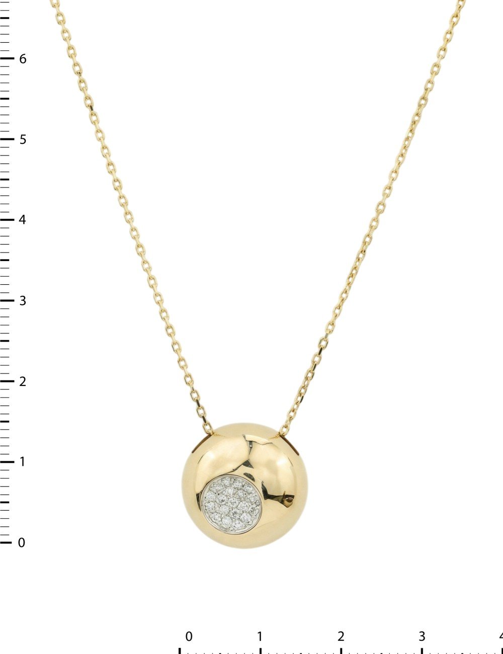 Колье из лимонного золота c бриллиантами