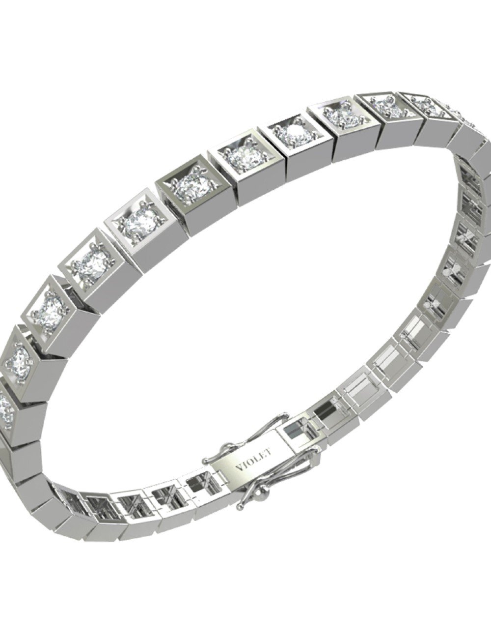 Браслет из белого золота c бриллиантами