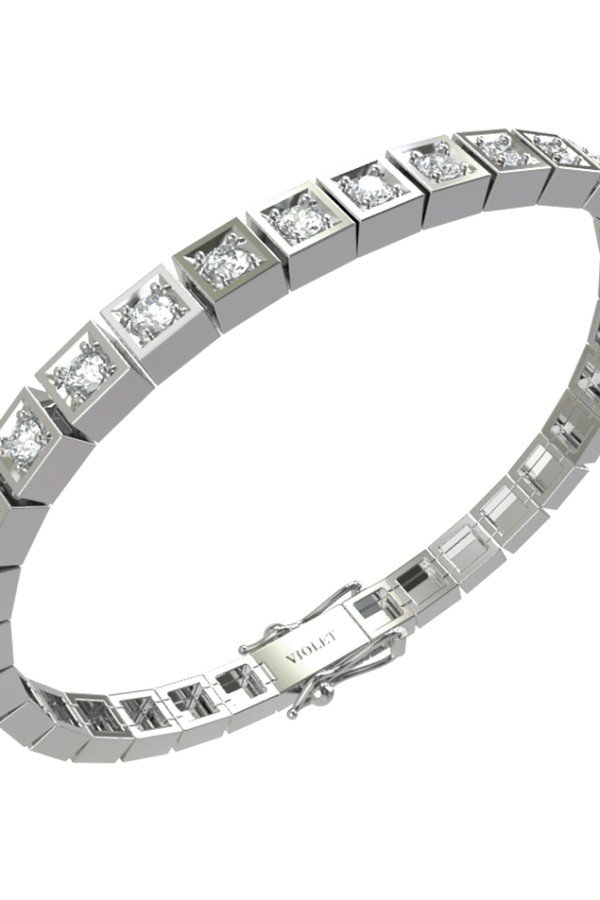 Браслет из белого золота c бриллиантами