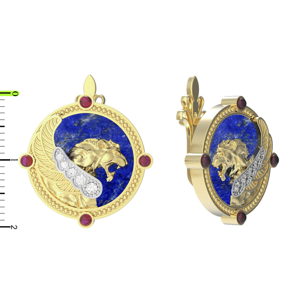 Серьги из лимонного золота