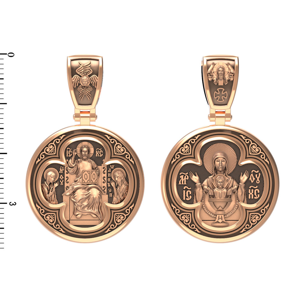 Нательная икона из красного золота 585 пробы
