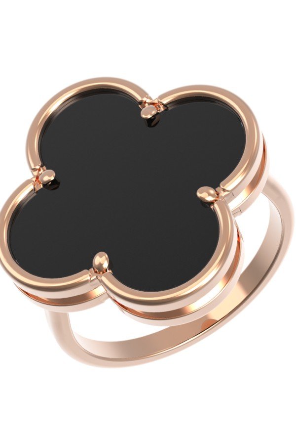 Кольцо из золота c ониксом