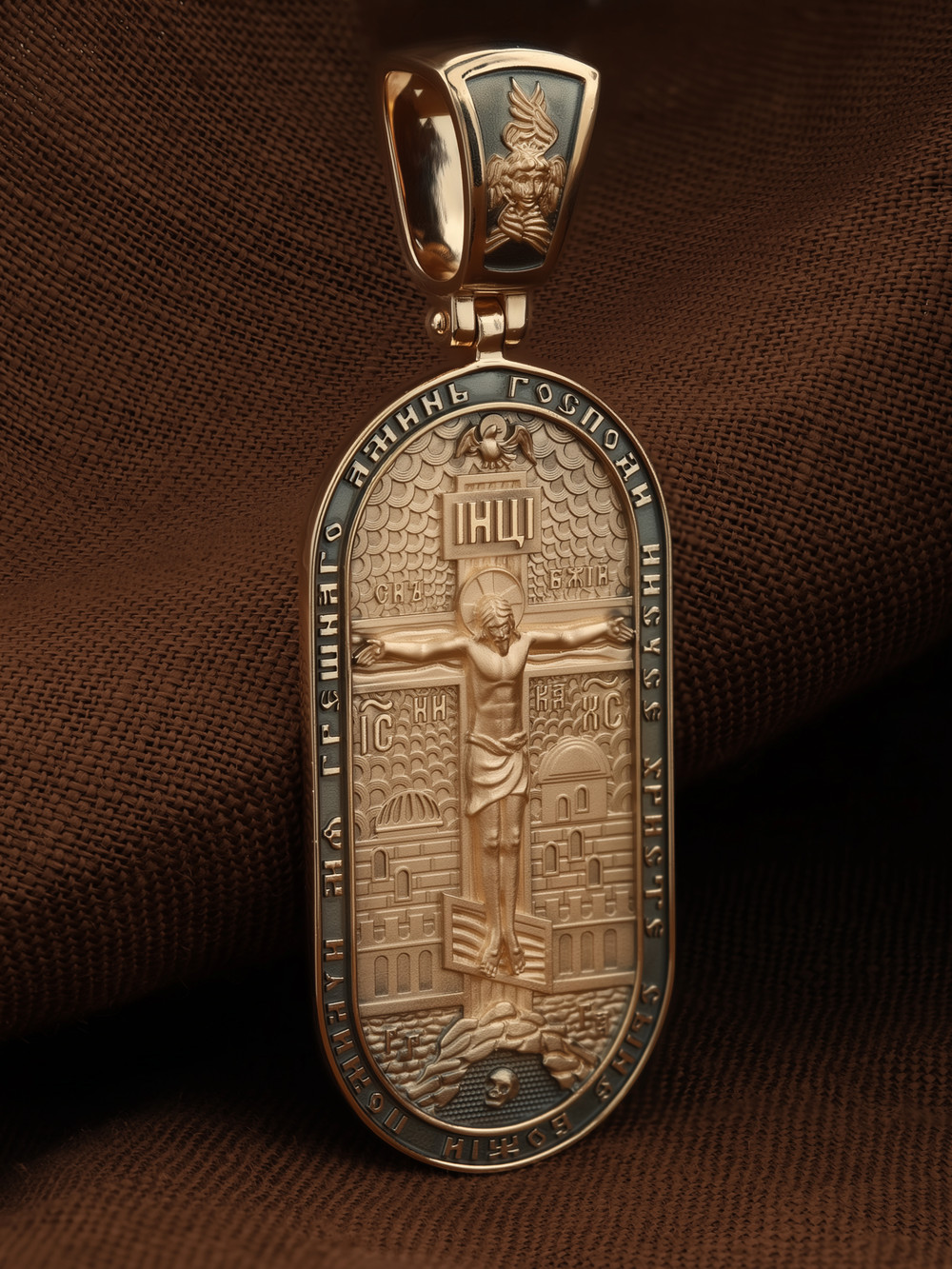 Нательная икона из красного золота 585 пробы