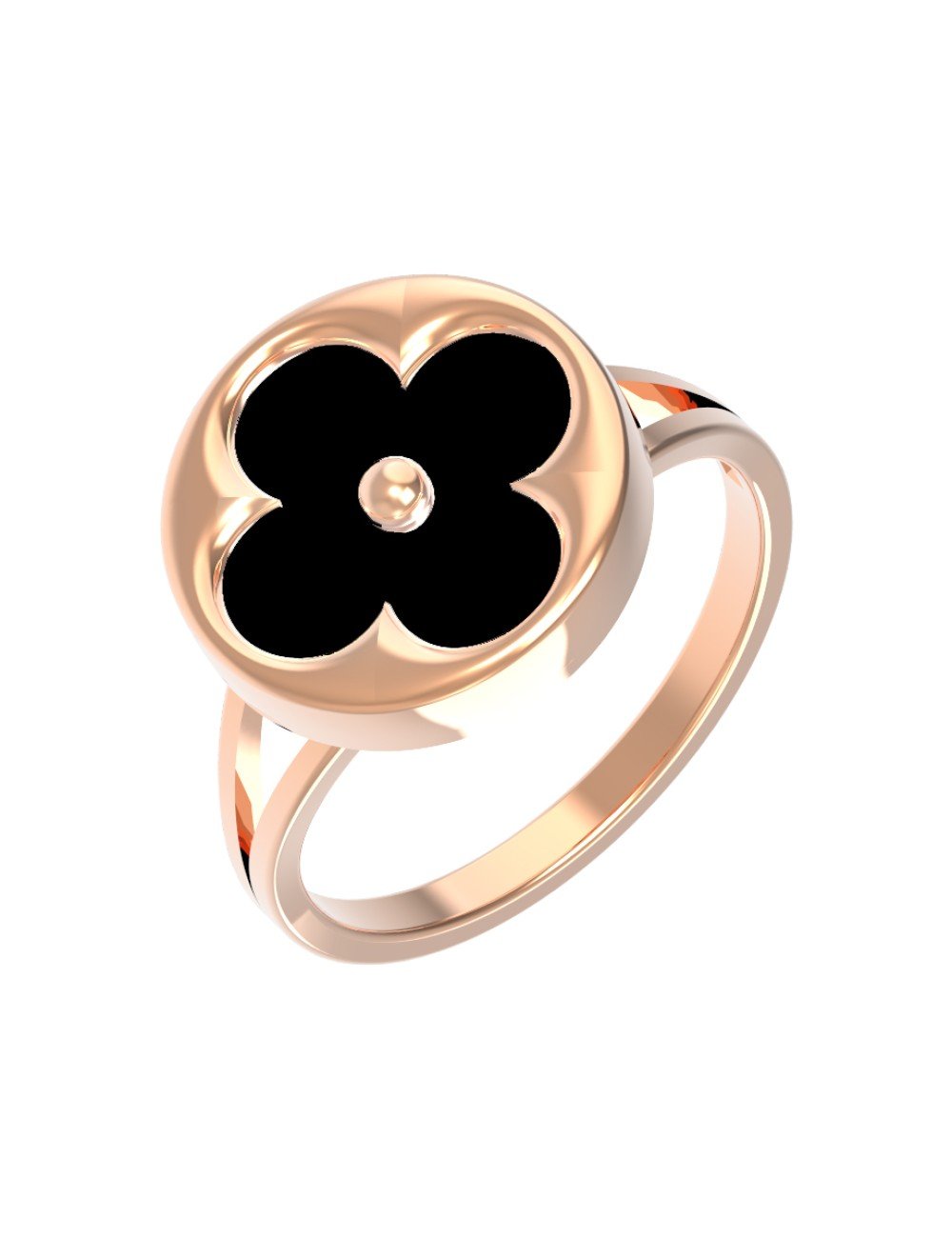 Кольцо из золота c ониксом