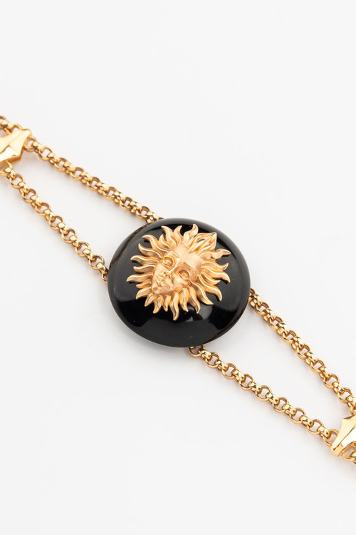 Браслет из красного золота 585 пробы c ониксом