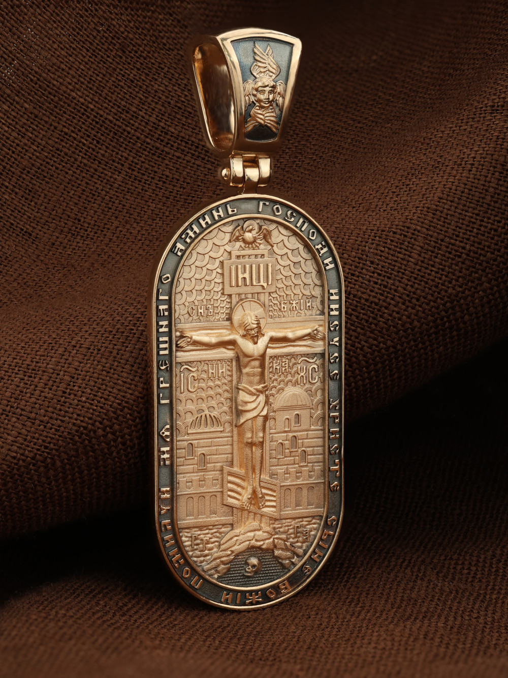 Нательная икона из красного золота 585 пробы