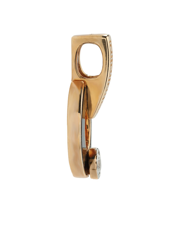 Подвеска из красного золота 585 пробы c бриллиантами и ониксом