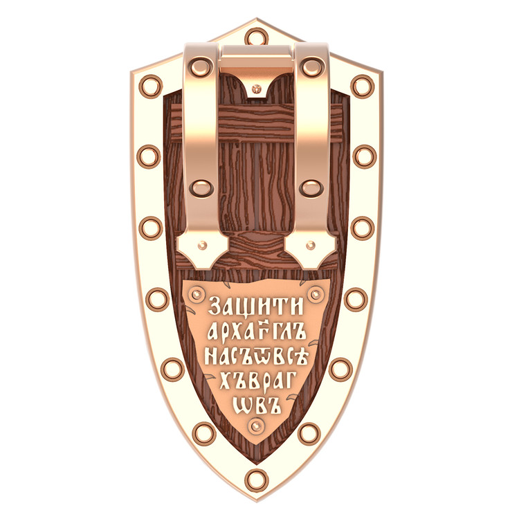 Нательная икона из красного золота 585 пробы c деревом груши