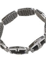 Браслет из белого золота c бриллиантами, рубином и ониксом