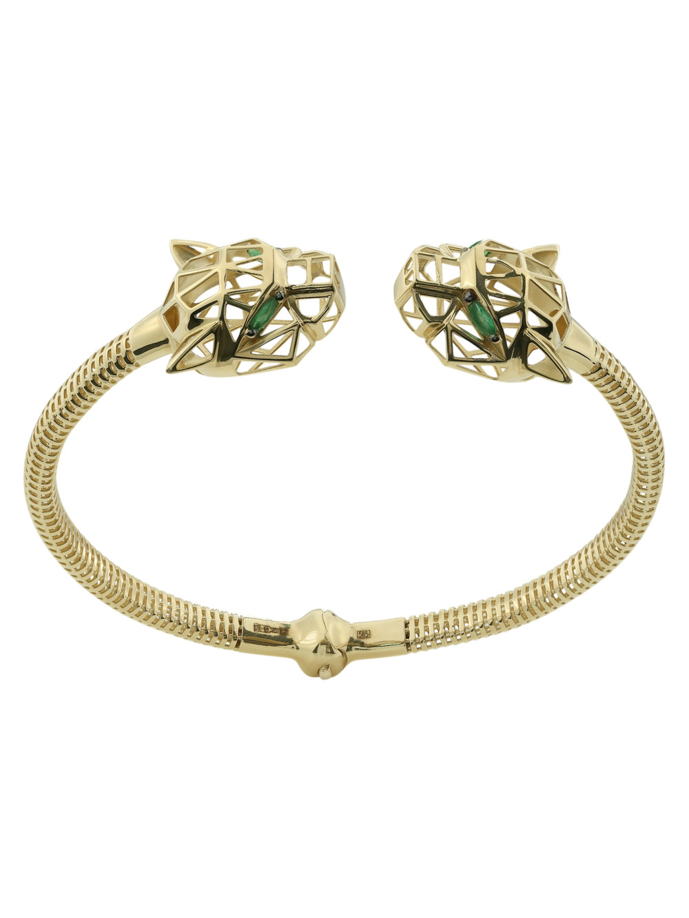 Браслет из лимонного золота 585 пробы c изумрудом