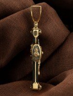 Крест из лимонного золота c эбеновым деревом