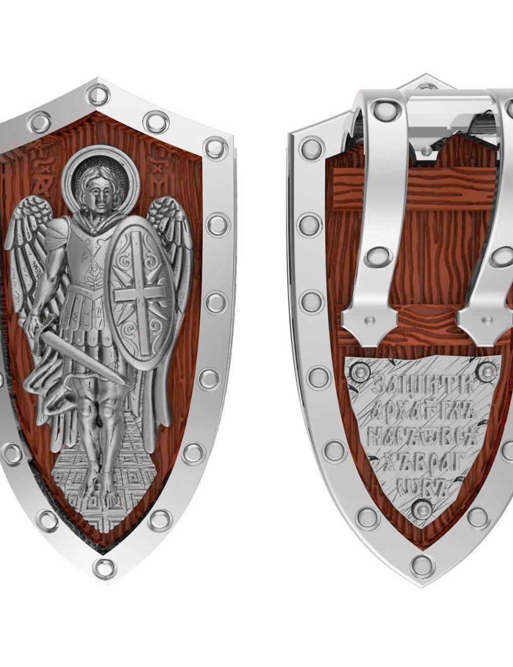 Образок из белого золота c деревом груши