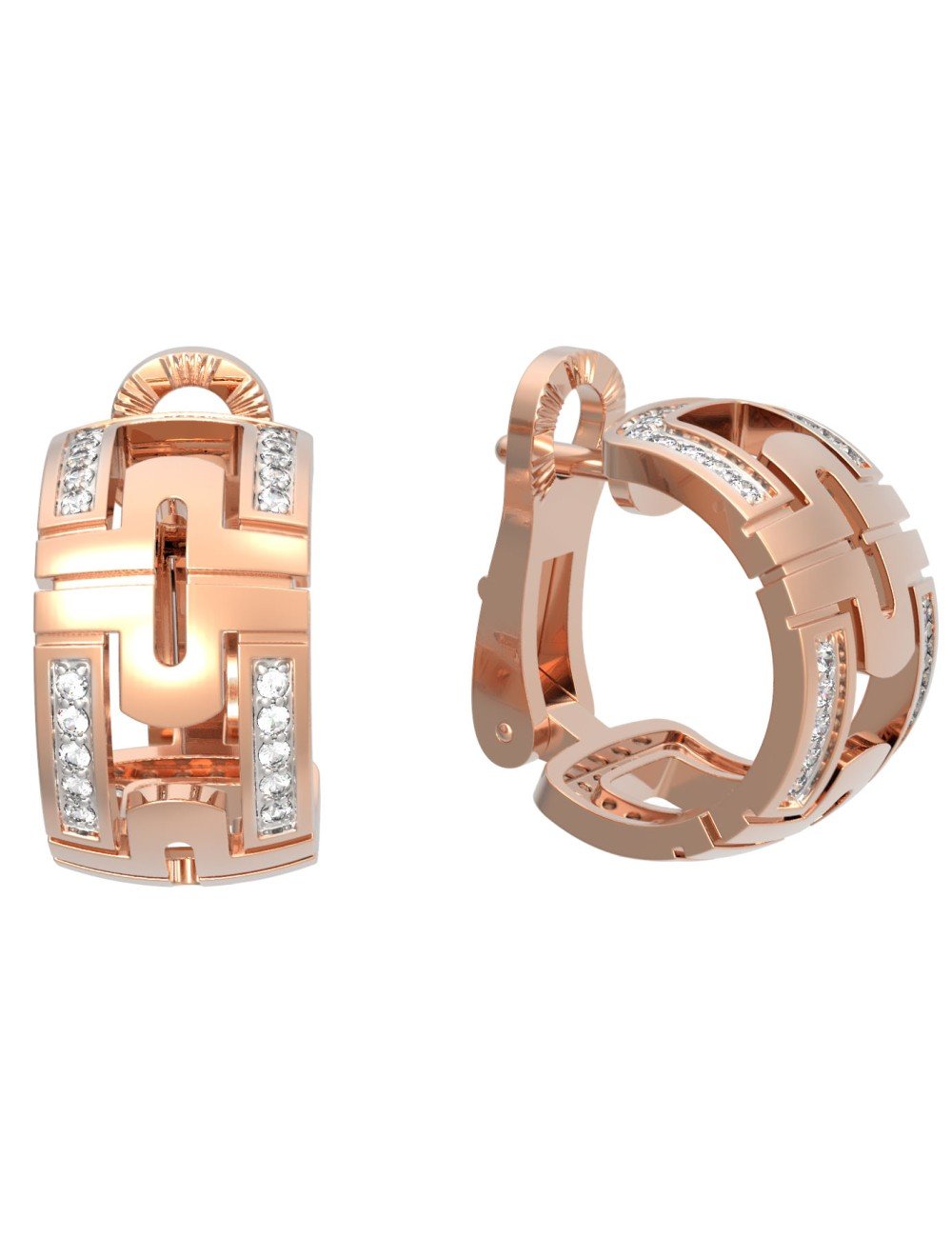 Серьги из золота c бриллиантами