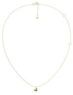 Колье из лимонного золота c малахитом