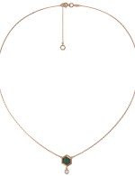 Колье из золота c бриллиантами и малахитом