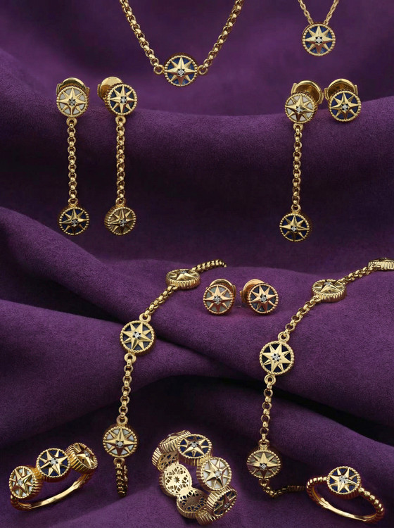 Кольцо из лимонного золота 585 пробы c бриллиантами и лазуритом