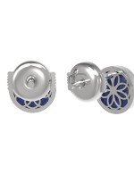 Серьги из белого золота c лазуритом