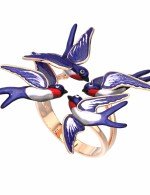 Кольцо из золота c эмалью