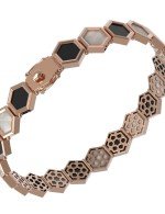 Браслет из золота c ониксом и перламутром