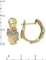 Серьги из лимонного золота c бриллиантами