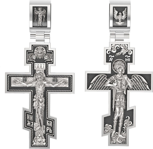 Крест из белого золота 585 пробы