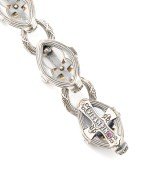 Браслет из серебра и золота c рубином