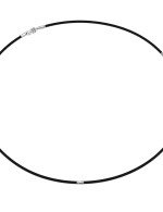 Шнурок шёлковый из белого золота c шёлковым шнурком