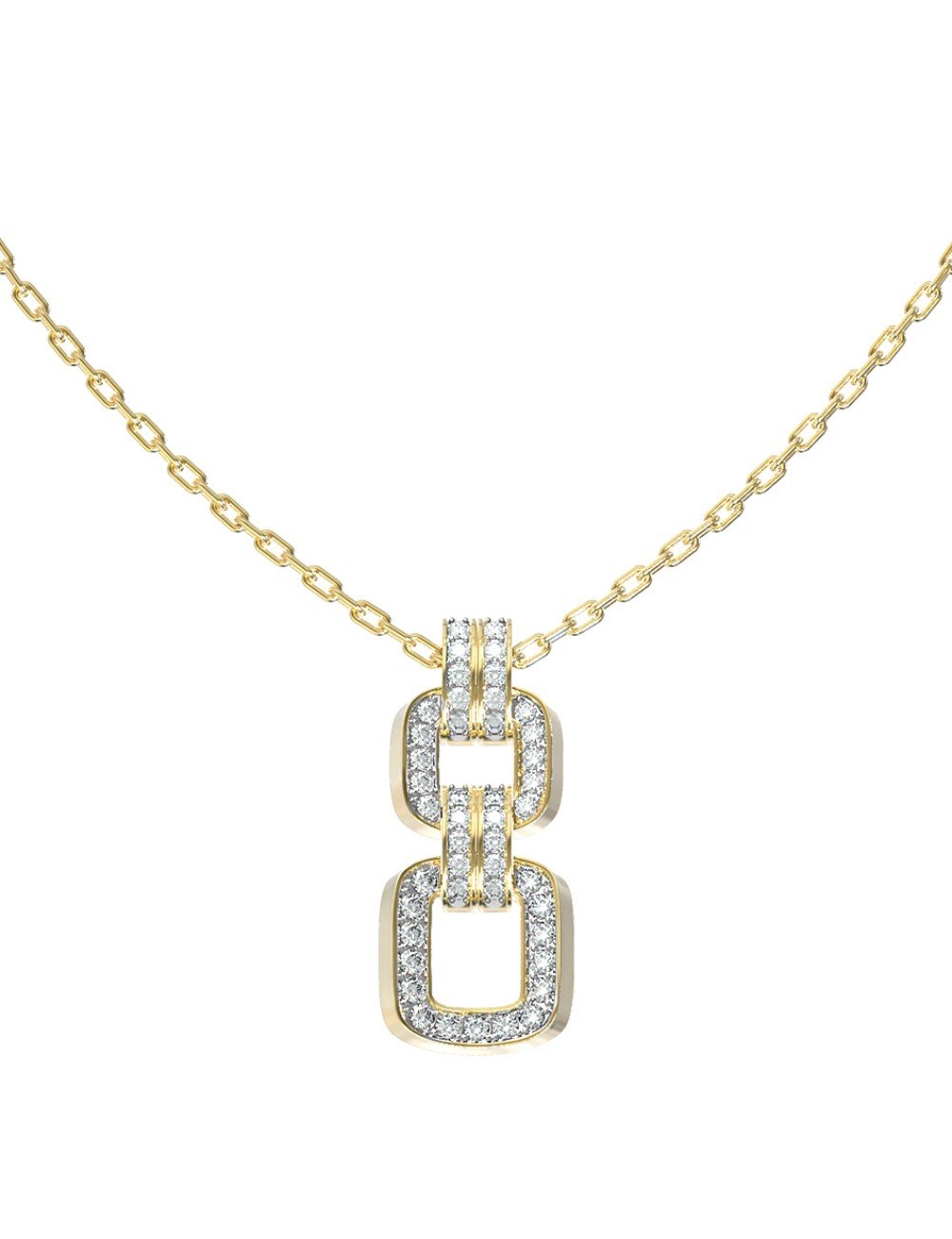 Колье из лимонного золота c бриллиантами