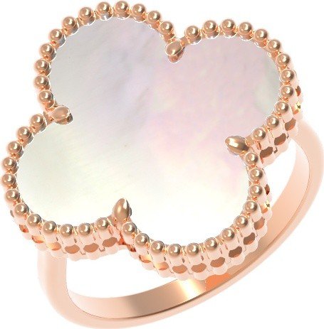 Кольцо из золота c перламутром