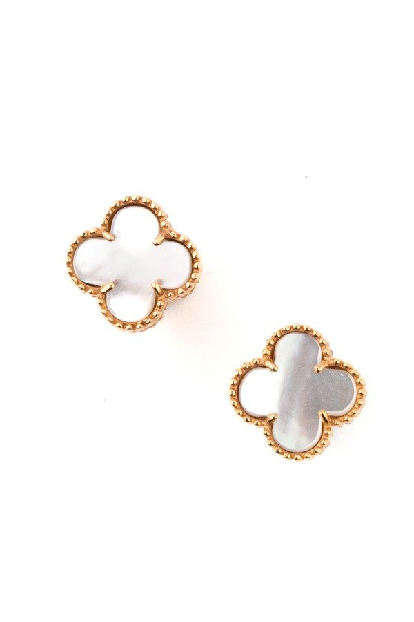 Серьги из золота c перламутром