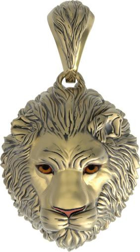 Подвеска из лимонного золота 585 пробы c эмалью