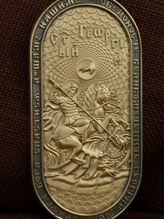 Нательная икона из лимонного золота 585 пробы