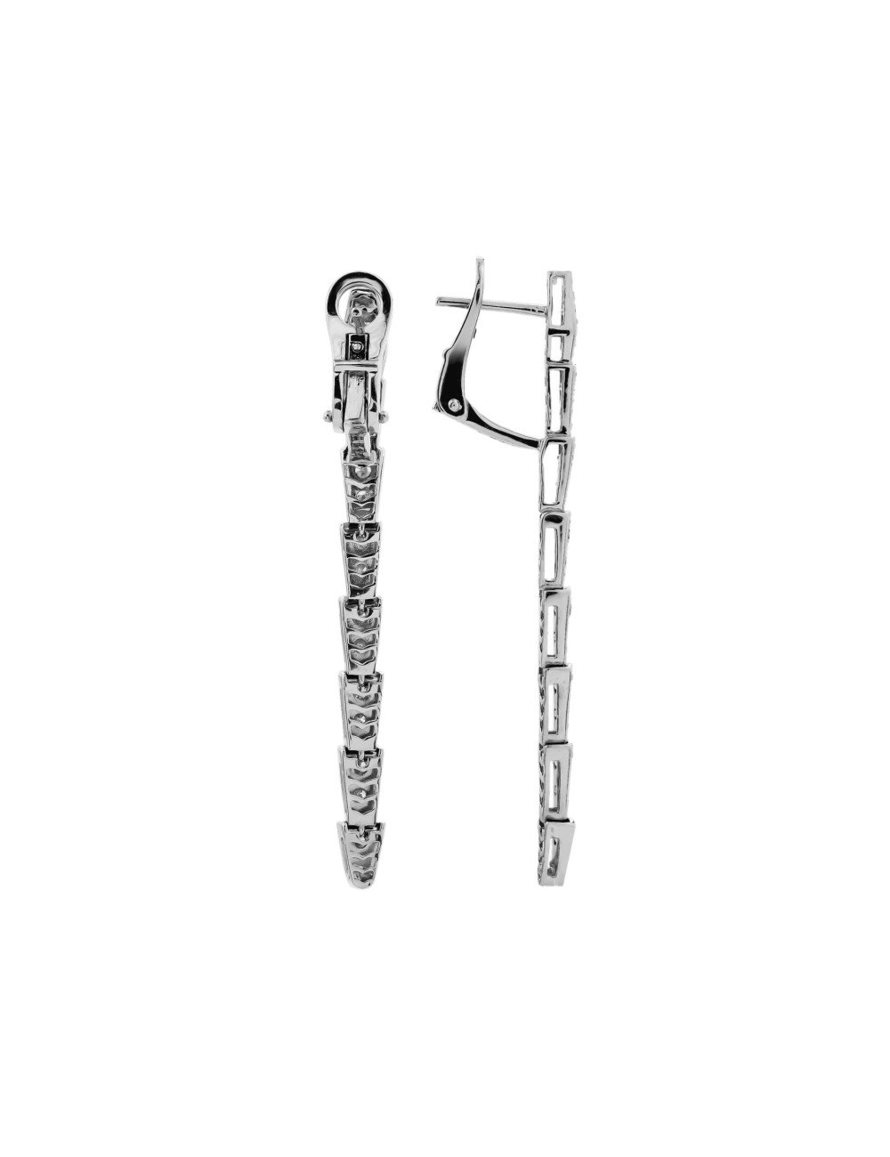 Серьги из белого золота c бриллиантами