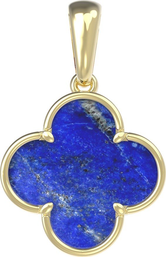 Подвеска из лимонного золота c лазуритом