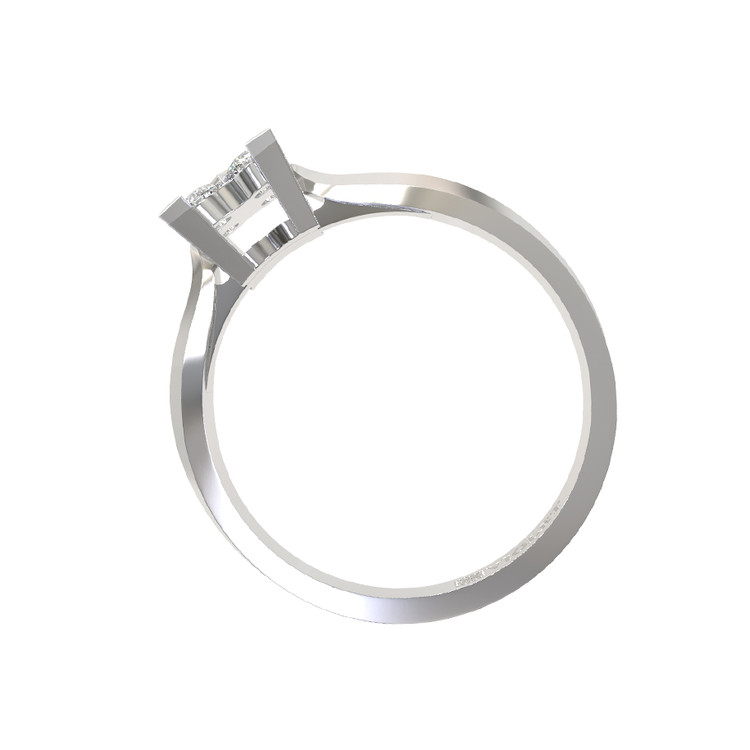 Кольцо из белого золота 585 пробы c бриллиантами