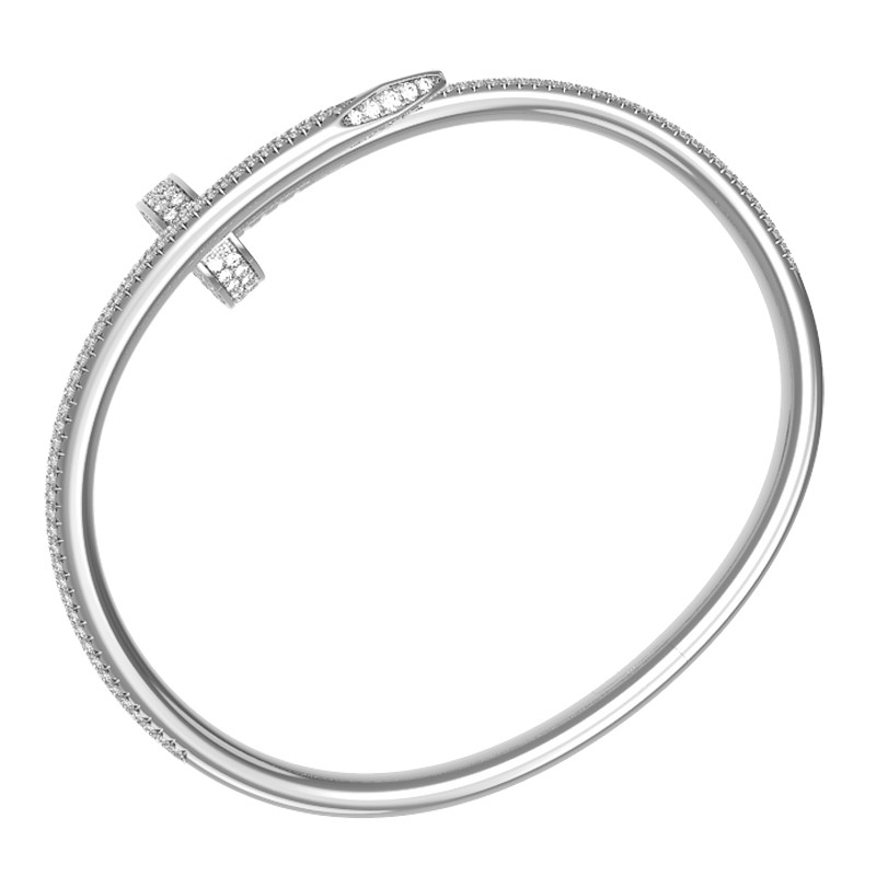 Браслет из белого золота 585 пробы c бриллиантами