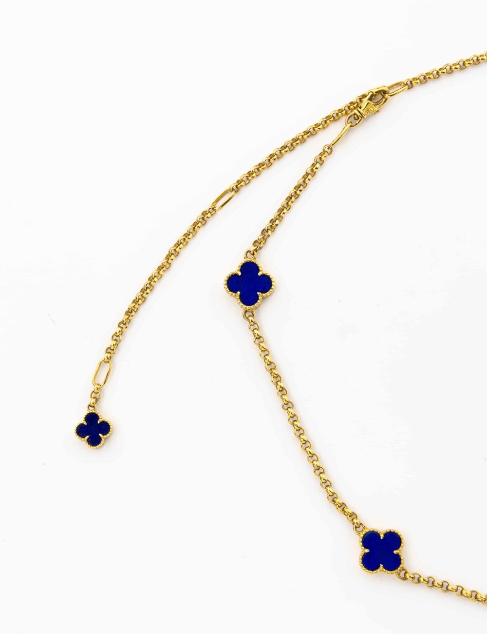 Колье из лимонного золота c лазуритом