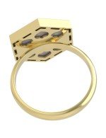 Кольцо из лимонного золота c перламутром