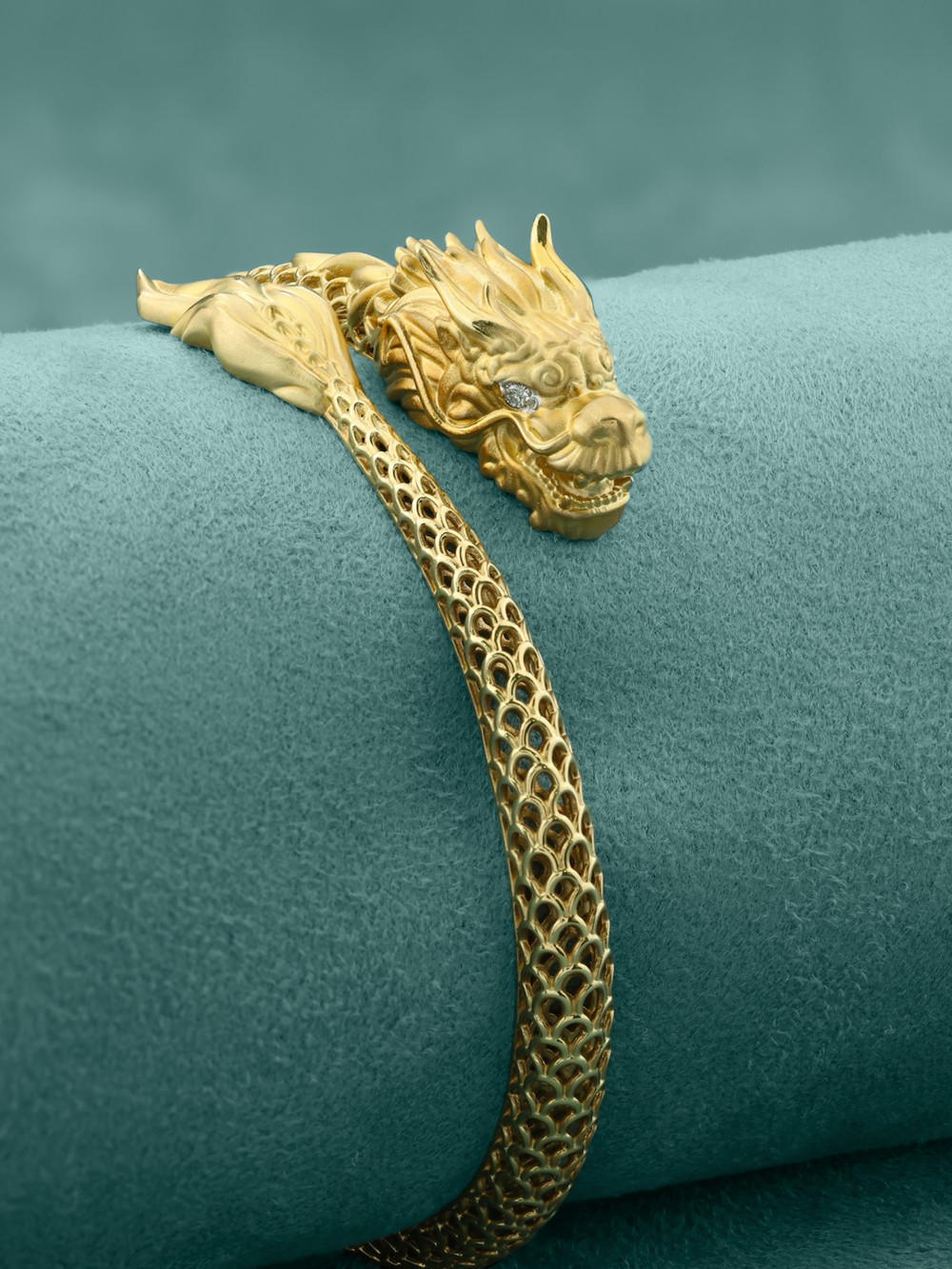 Браслет из лимонного золота 585 пробы c бриллиантами