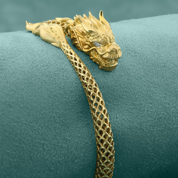 Браслет из лимонного золота 585 пробы c бриллиантами