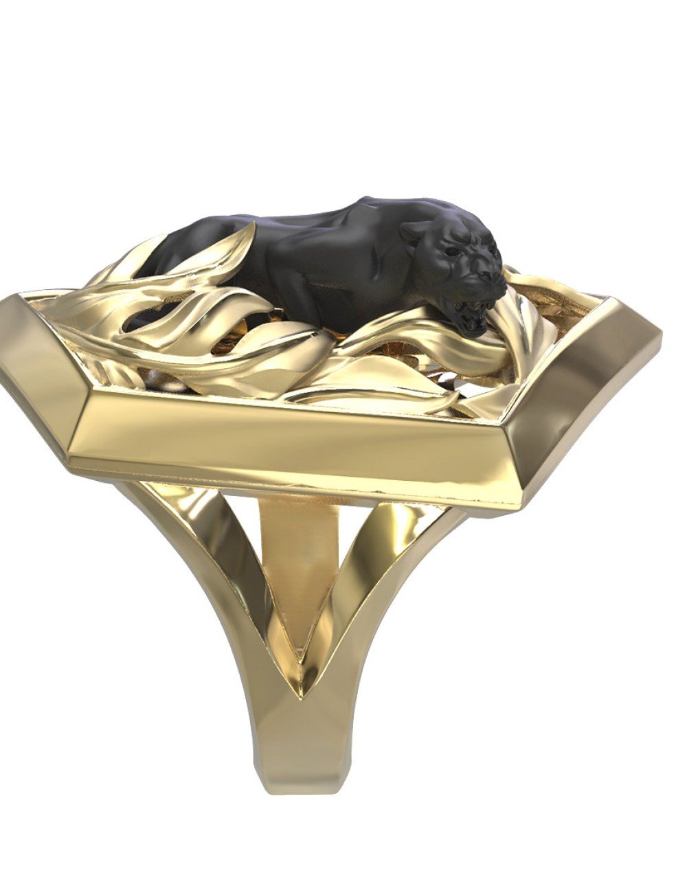 Кольцо из лимонного золота