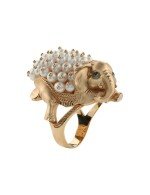 Кольцо из золота c эмалью и жемчугом